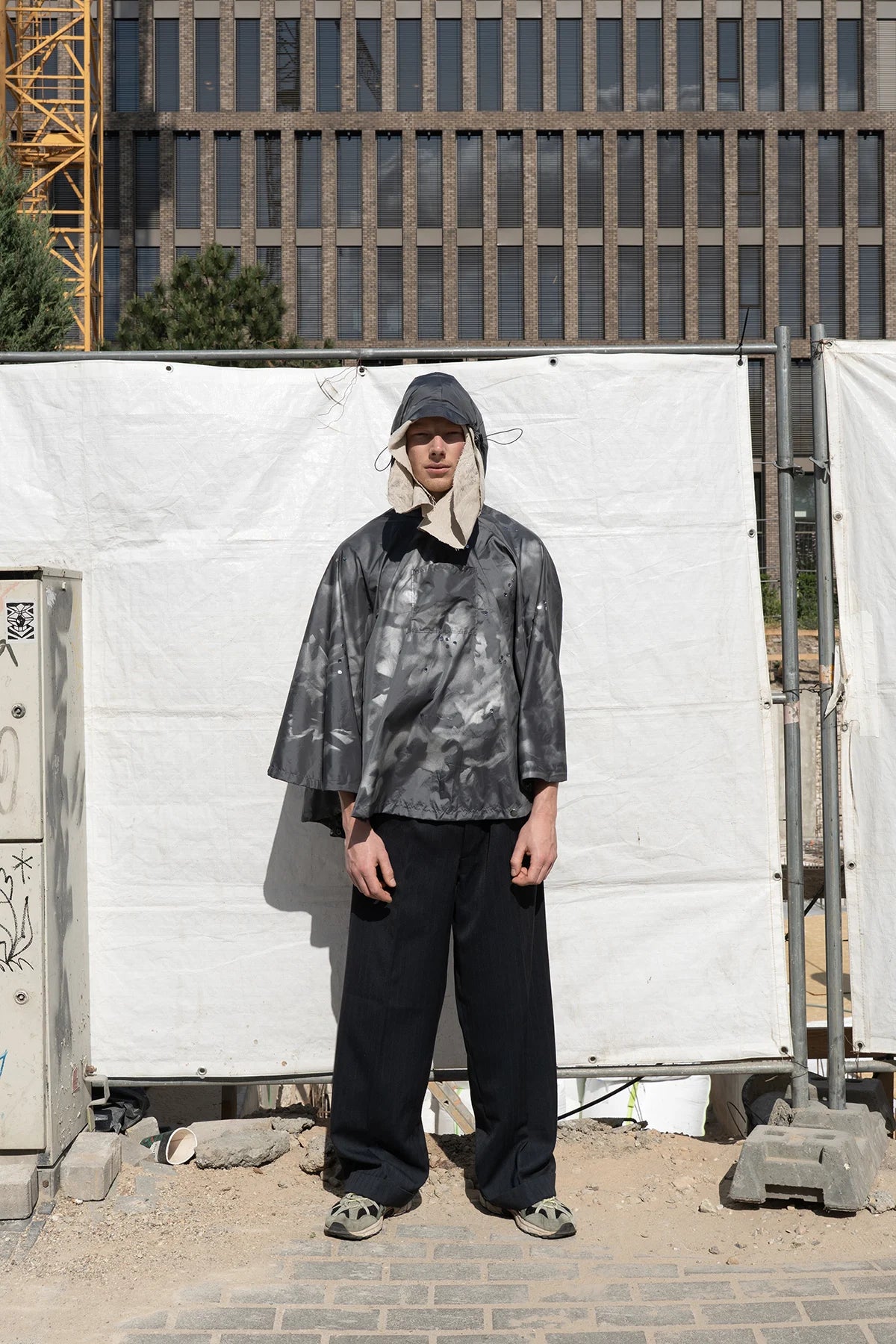Black Komorebi Raincoat