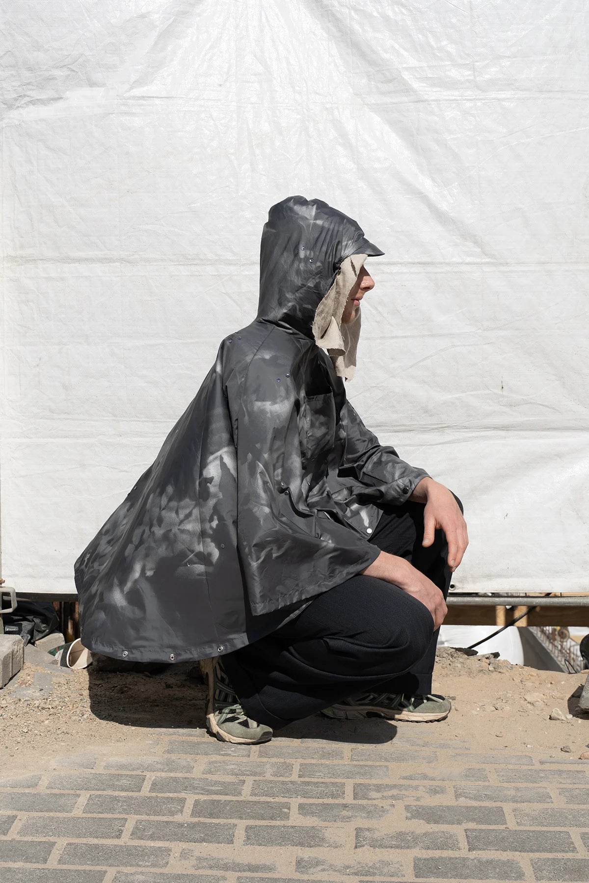 Black Komorebi Raincoat